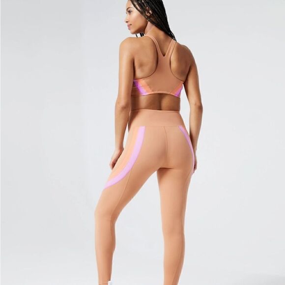 L*Space Wyatt Racerback Sports Bra in Color Putty Size: L NWT - Picture 2 of 14